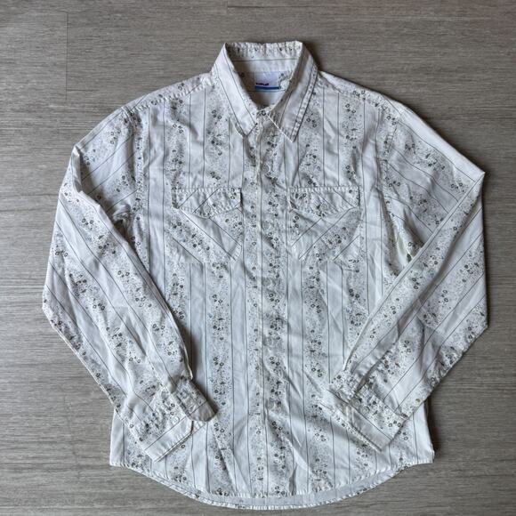 Hurley Other - Vintage Y2k Hurley Western Button Up Shirt Long Sleeve Adult S White Floral